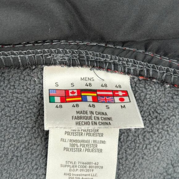Spyder Jacket Full Zip Quilted and Thermal Fleece Lined Red Gray Men's S - Picture 11 of 14